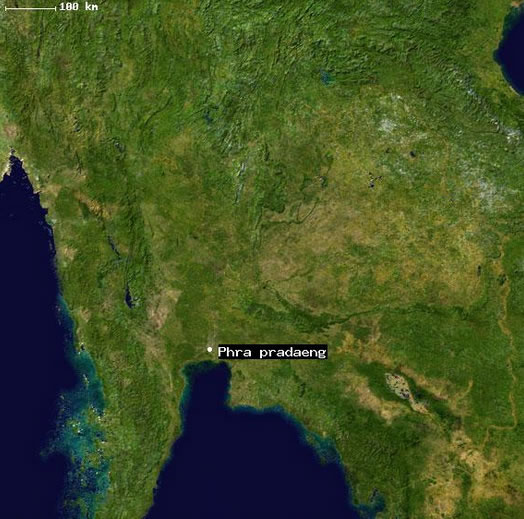 Phra Pradaeng Satellite Image